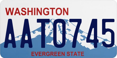 WA license plate AAT0745