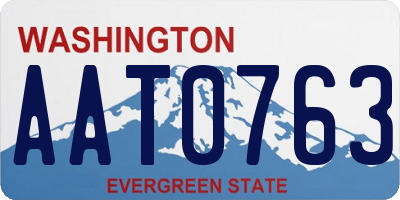 WA license plate AAT0763
