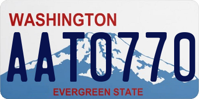 WA license plate AAT0770