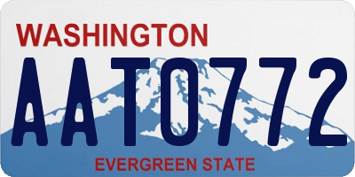 WA license plate AAT0772