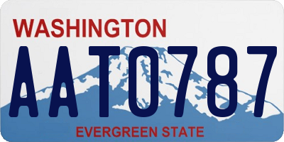 WA license plate AAT0787