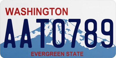 WA license plate AAT0789