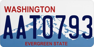 WA license plate AAT0793
