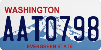 WA license plate AAT0798