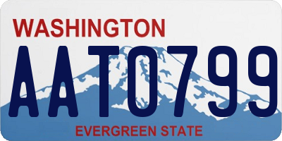 WA license plate AAT0799