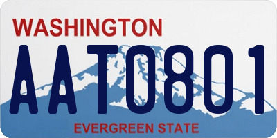 WA license plate AAT0801