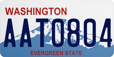 WA license plate AAT0804