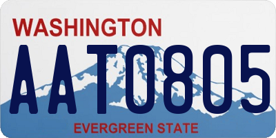WA license plate AAT0805