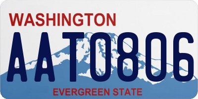 WA license plate AAT0806