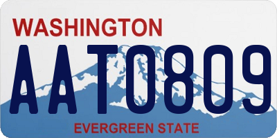 WA license plate AAT0809