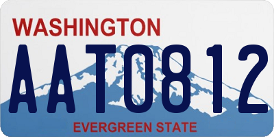 WA license plate AAT0812