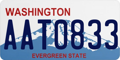 WA license plate AAT0833