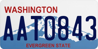 WA license plate AAT0843