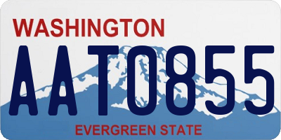 WA license plate AAT0855