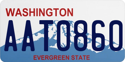 WA license plate AAT0860