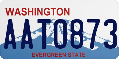 WA license plate AAT0873