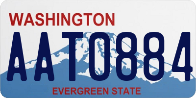 WA license plate AAT0884