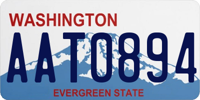 WA license plate AAT0894
