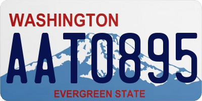 WA license plate AAT0895