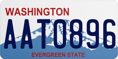 WA license plate AAT0896