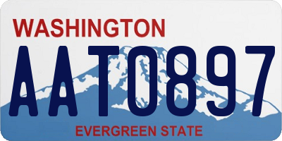 WA license plate AAT0897