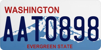 WA license plate AAT0898