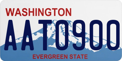 WA license plate AAT0900