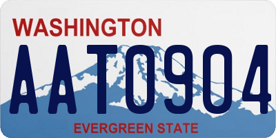 WA license plate AAT0904