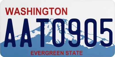 WA license plate AAT0905