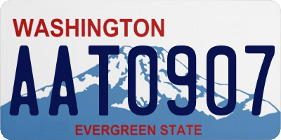 WA license plate AAT0907
