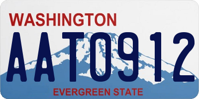 WA license plate AAT0912