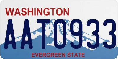 WA license plate AAT0933