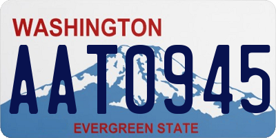 WA license plate AAT0945