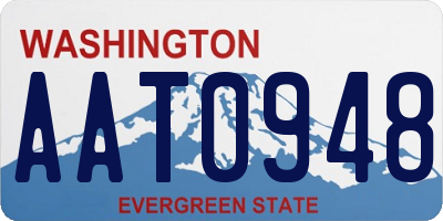 WA license plate AAT0948
