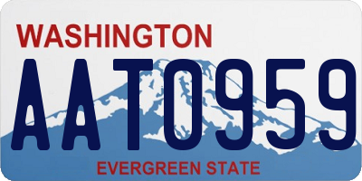 WA license plate AAT0959