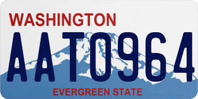 WA license plate AAT0964