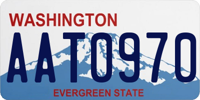 WA license plate AAT0970
