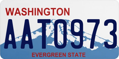 WA license plate AAT0973