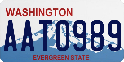 WA license plate AAT0989