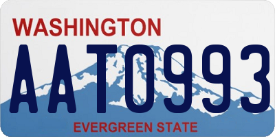 WA license plate AAT0993