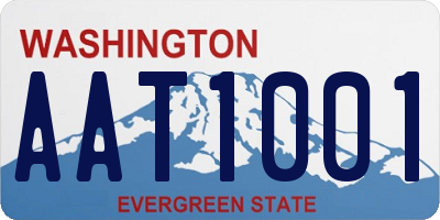 WA license plate AAT1001