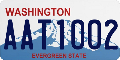 WA license plate AAT1002