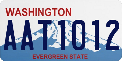 WA license plate AAT1012