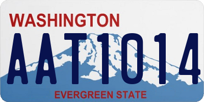 WA license plate AAT1014