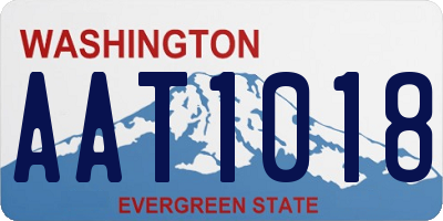 WA license plate AAT1018