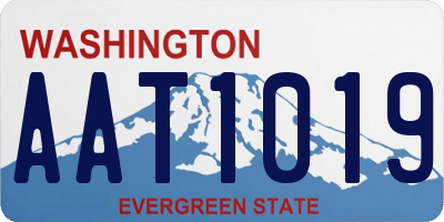 WA license plate AAT1019