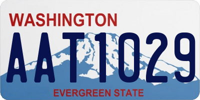 WA license plate AAT1029