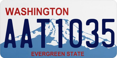 WA license plate AAT1035