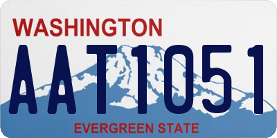 WA license plate AAT1051