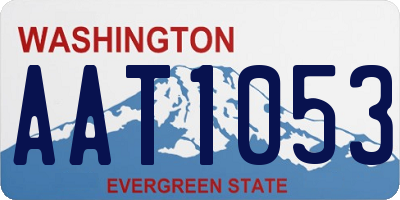 WA license plate AAT1053